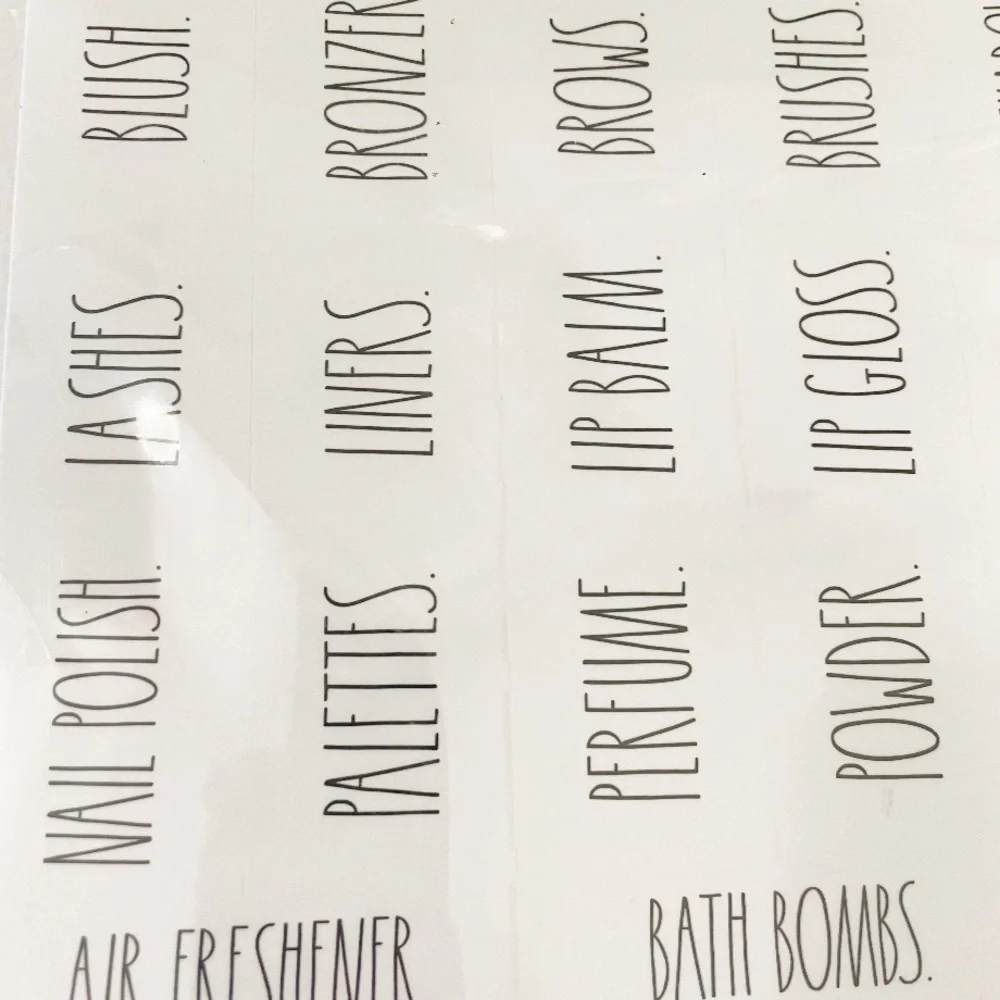 NEW Rae Dunn BATHROOM & LAUNDRY 180 Clear Organizing Labels